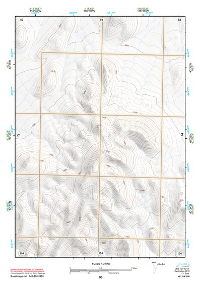 40118NW Page 93 Eugene Mountains Topo Preview 1