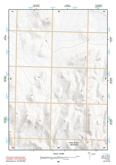 40118NW Page 94 Eugene Mountains Topo Preview 1
