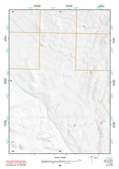 40118NW Page 96 Eugene Mountains Topo Preview 1