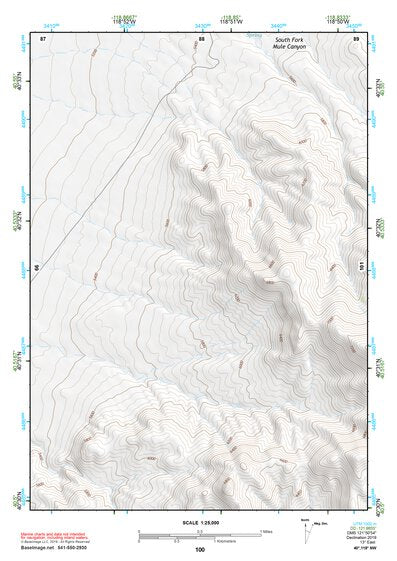 40118NW Page 100 Eugene Mountains Topo Preview 1