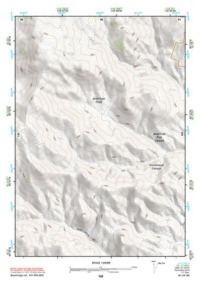 40118NW Page 102 Eugene Mountains Topo Preview 1