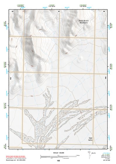 40118NW Page 105 Eugene Mountains Topo Preview 1