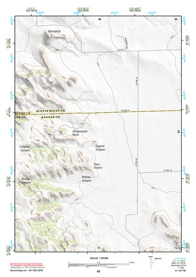 41103NE Page 61 Scottsbluff Topo Preview 1