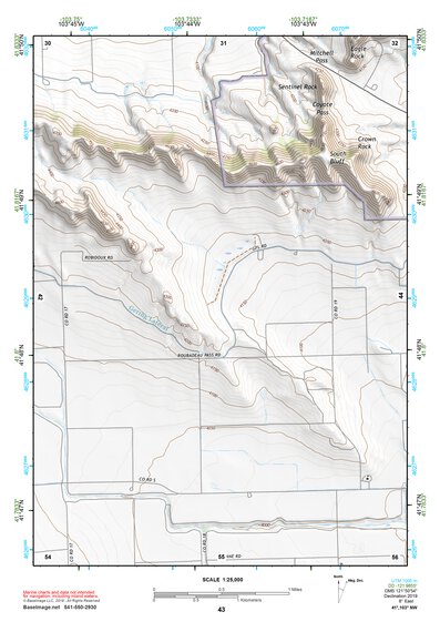 41103NW Page 43 Scottsbluff Topo Preview 1