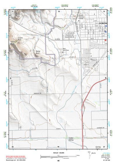 41103NW Page 44 Scottsbluff Topo Preview 1