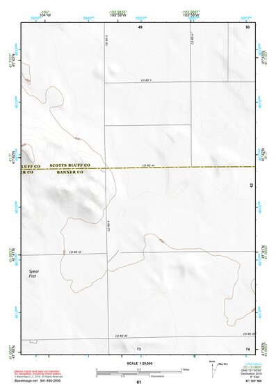 41103NW Page 61 Scottsbluff Topo Preview 1