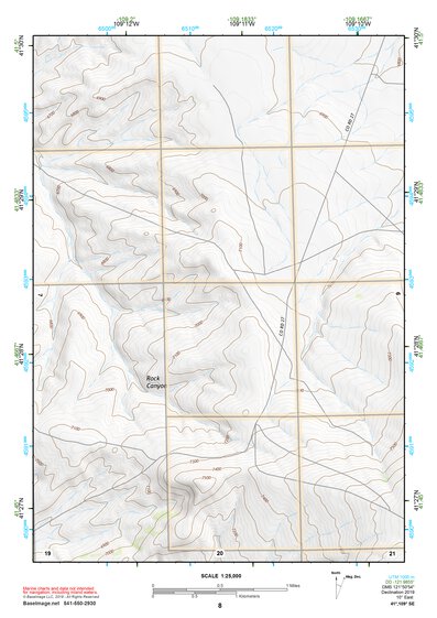 41109SE Page 8 Firehole Canyon Topo Preview 1