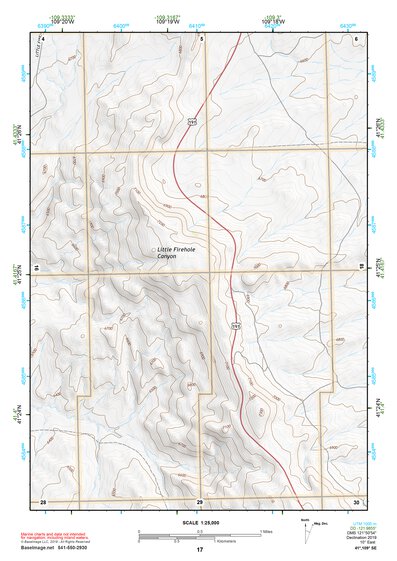41109SE Page 17 Firehole Canyon Topo Preview 1