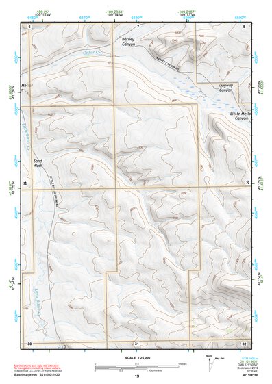 41109SE Page 19 Firehole Canyon Topo Preview 1