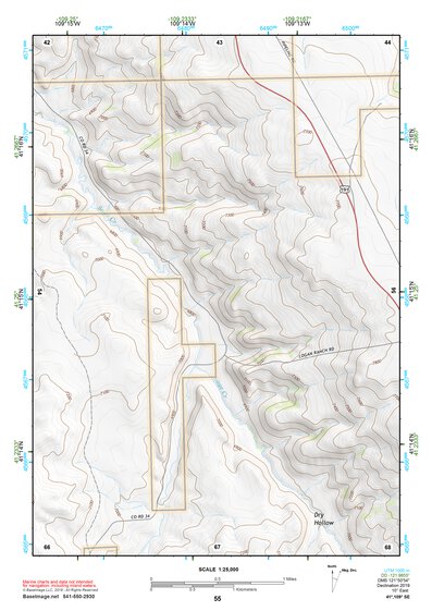 41109SE Page 55 Firehole Canyon Topo Preview 1