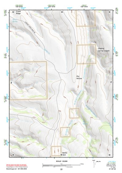 41109SE Page 77 Firehole Canyon Topo Preview 1