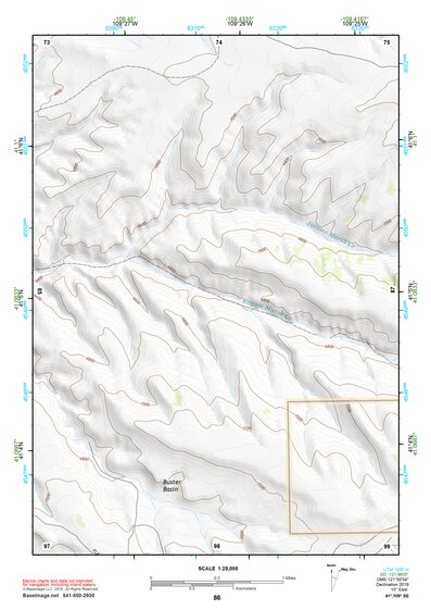 41109SE Page 86 Firehole Canyon Topo Preview 1