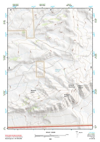 41109SE Page 101 Firehole Canyon Topo Preview 1