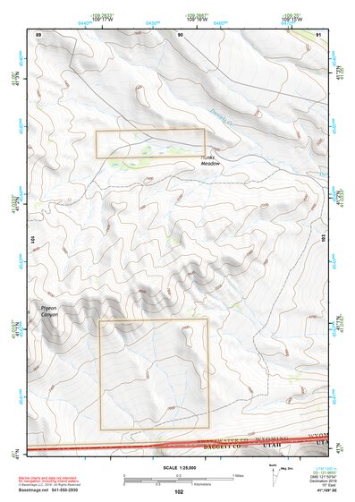 41109SE Page 102 Firehole Canyon Topo Preview 1