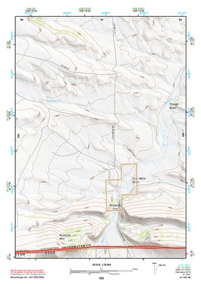 41109SE Page 103 Firehole Canyon Topo Preview 1