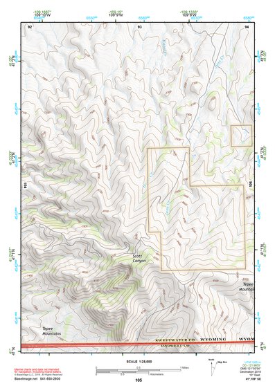 41109SE Page 105 Firehole Canyon Topo Preview 1