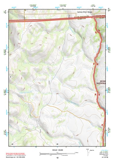 41115NE Page 12 Jarbidge Mountains Topo Preview 1