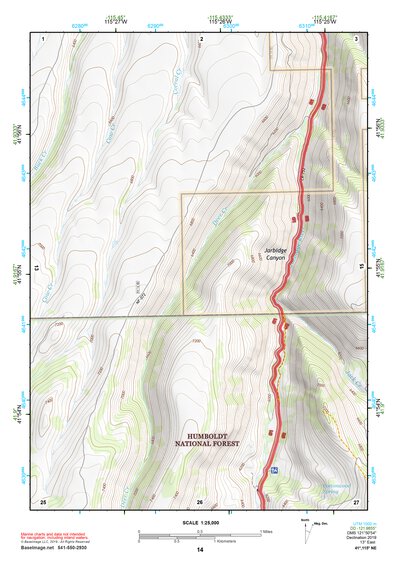 41115NE Page 14 Jarbidge Mountains Topo Preview 1