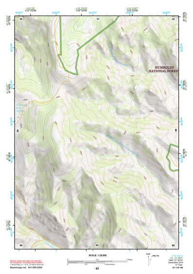 41115NE Page 43 Jarbidge Mountains Topo Preview 1