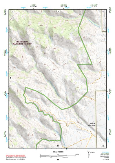 41115NE Page 44 Jarbidge Mountains Topo Preview 1