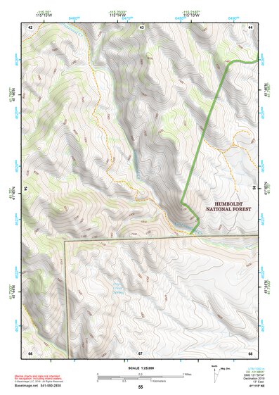 41115NE Page 55 Jarbidge Mountains Topo Preview 1