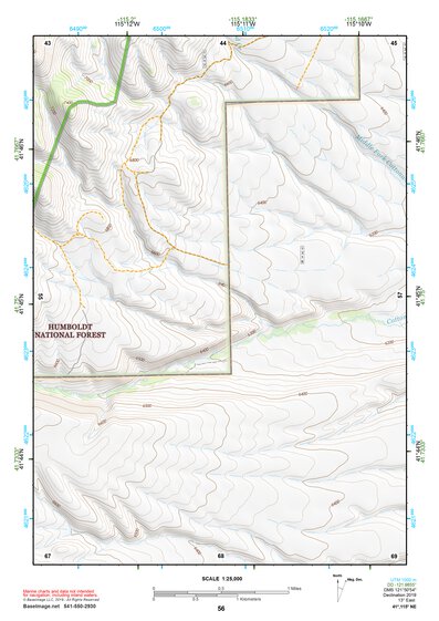 41115NE Page 56 Jarbidge Mountains Topo Preview 1