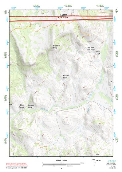 41115NW Page 2 Jarbidge Mountains Topo Preview 1