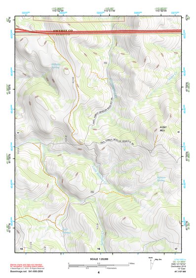 41115NW Page 4 Jarbidge Mountains Topo Preview 1