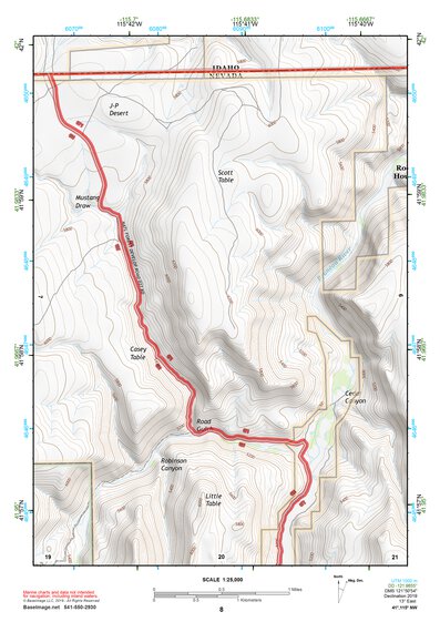 41115NW Page 8 Jarbidge Mountains Topo Preview 1