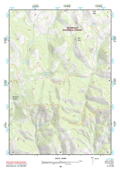 41115NW Page 14 Jarbidge Mountains Topo Preview 1