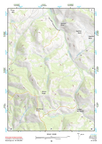 41115NW Page 15 Jarbidge Mountains Topo Preview 1