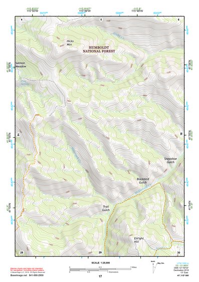41115NW Page 17 Jarbidge Mountains Topo Preview 1