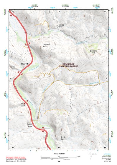 41115NW Page 38 Jarbidge Mountains Topo Preview 1