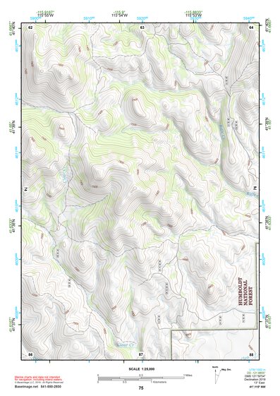 41115NW Page 75 Jarbidge Mountains Topo Preview 1