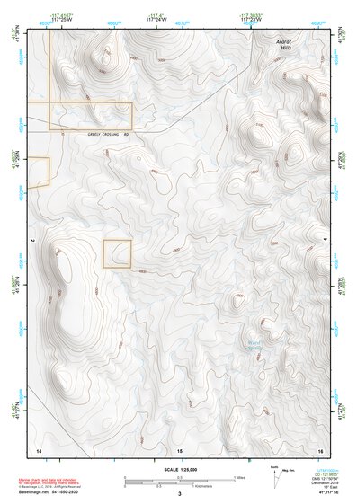41117SE Page 3 Osgood Mountains Topo Preview 1