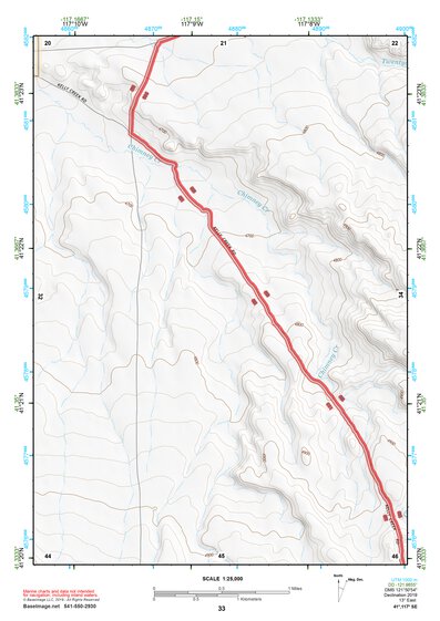 41117SE Page 33 Osgood Mountains Topo Preview 1