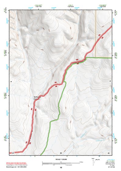 41119SE Page 10 High Rock Canyon Topo Preview 1