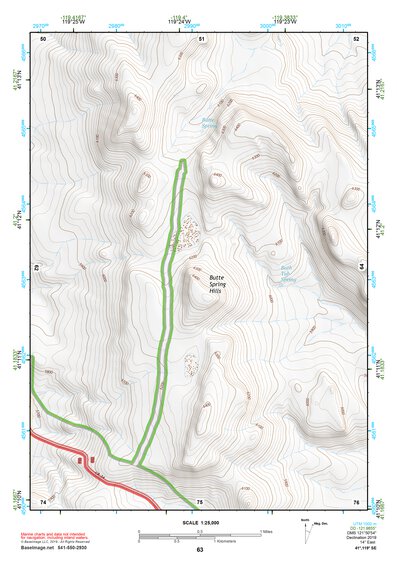 41119SE Page 63 High Rock Canyon Topo Preview 1