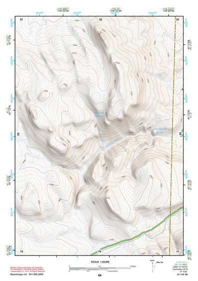 41119SE Page 64 High Rock Canyon Topo Preview 1