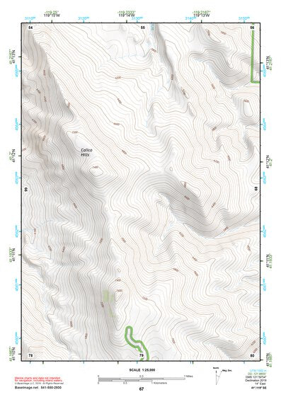 41119SE Page 67 High Rock Canyon Topo Preview 1
