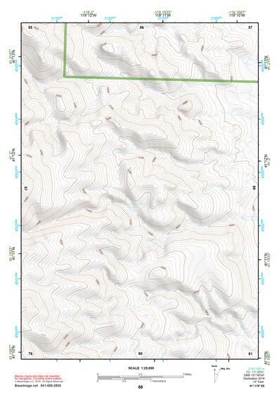 41119SE Page 68 High Rock Canyon Topo Preview 1
