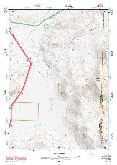 41119SE Page 76 High Rock Canyon Topo Preview 1