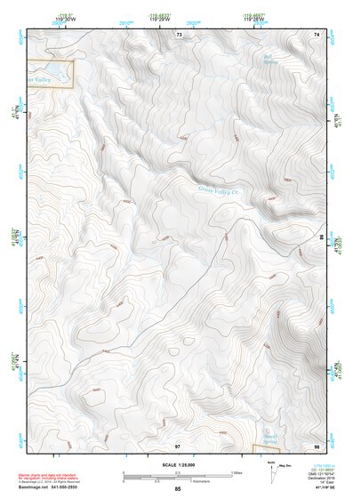 41119SE Page 85 High Rock Canyon Topo Preview 1
