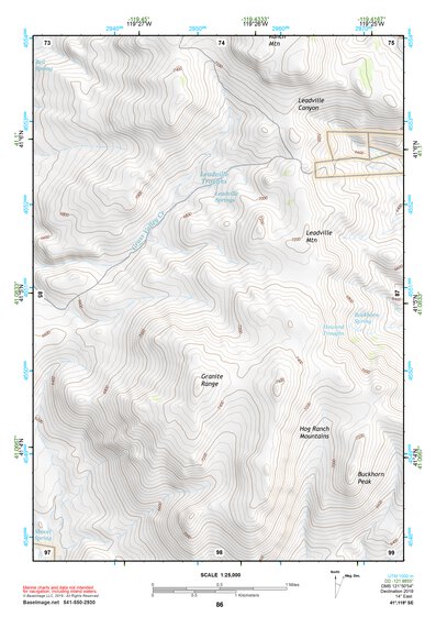 41119SE Page 86 High Rock Canyon Topo Preview 1
