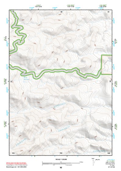 41119SE Page 92 High Rock Canyon Topo Preview 1