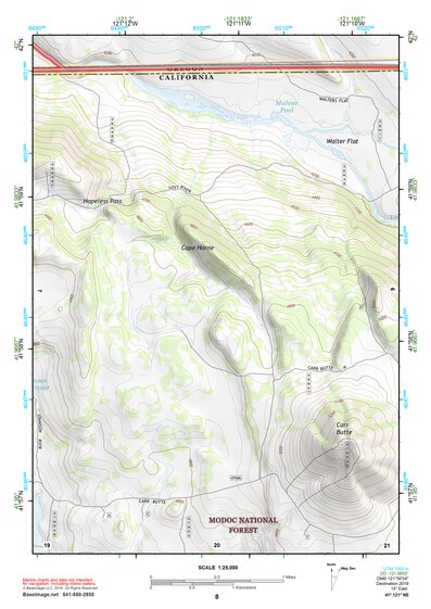 41121NE Page 8 Tule Lake Topo Preview 1