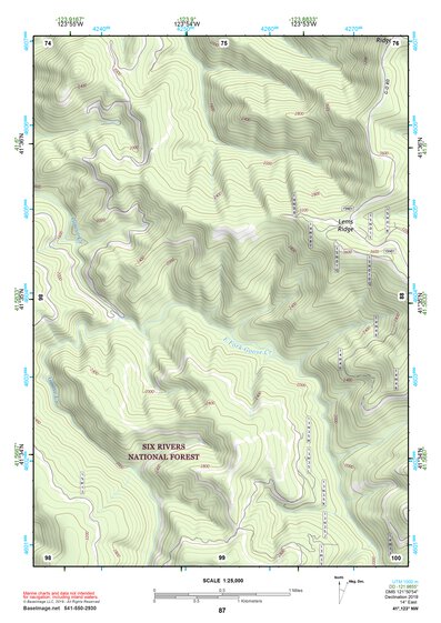 41123NW Page 87 Happy Camp Topo Preview 1