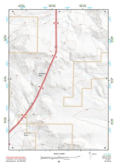 42106SE Page 55 Shirley Basin Topo Preview 1