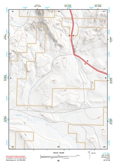 42107NE Page 92 Rattlesnake Hills Topo Preview 1