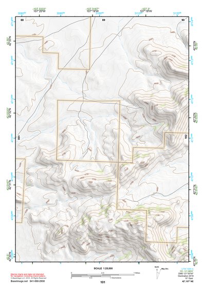42107NE Page 101 Rattlesnake Hills Topo Preview 1